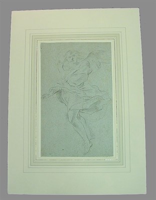 Lot 85 - Binaschi ANGEL Black chalk on blue paper 17 x...