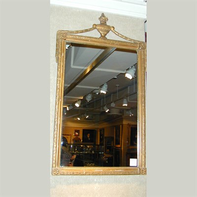 Lot 121A - Federal Style Gilt-Wood Looking Glass With urn...