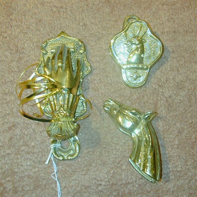 Lot 792 - Group of Three Brass Clips