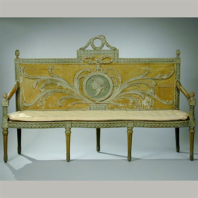 Lot 220 - Continental Neoclassical Cream Painted and...