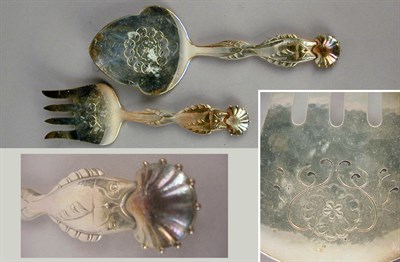 Lot 832 - Georg Jensen Sterling Silver Salad Serving...