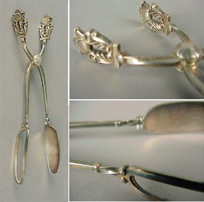 Lot 808 - Georg Jensen Sterling Silver Tongs In the...