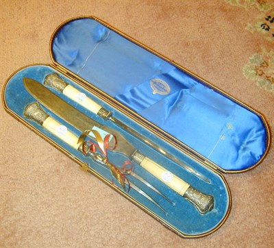 Lot 813 - Two Victorian Silver Carving Sets