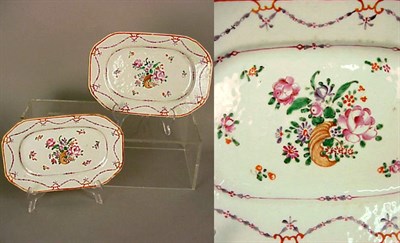 Lot 817 - Two Chinese Export Porcelain Platters