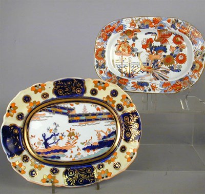 Lot 819 - Two English Porcelain Platters