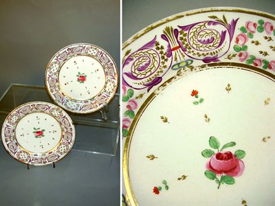 Lot 820 - Pair of English Porcelain Dessert Plates