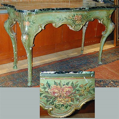 Lot 285 - Italian Rococo Painted Console The...