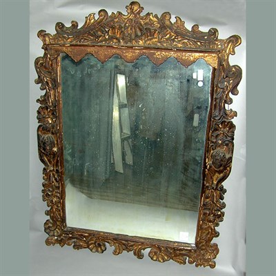 Lot 177 - Italian Baroque Gilt-Wood Mirror The...