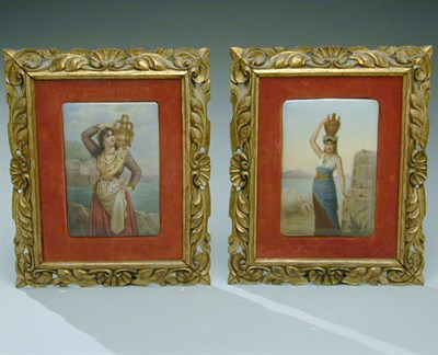 Lot 459 - Pair of Continental Porcelain Plaques Each...