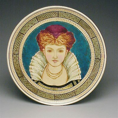 Lot 512 - Copeland Pottery Plaque Depicting a portrait...