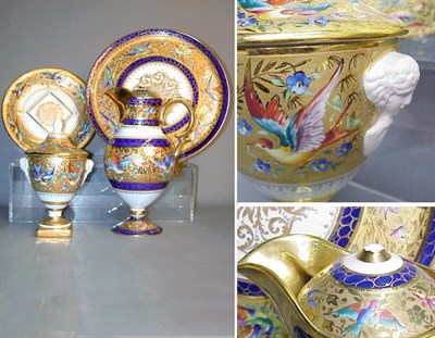 Lot 595 - Group of French Porcelain Articles Comprising...