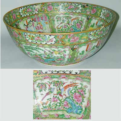 Lot 536 - Chinese Famille Rose Punch Bowl With figural...