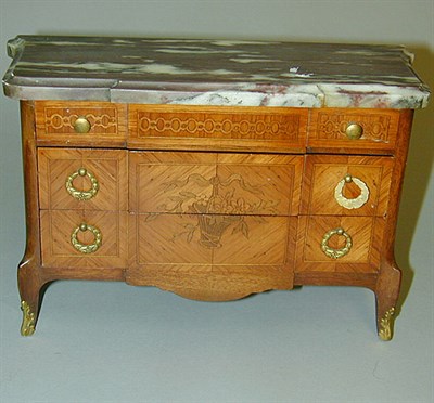 Lot 565 - Louis XV Style Miniature Marquetry Inlaid...