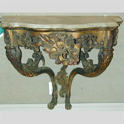 Lot 291 - Continental Rococo Gilt-Wood Console The...