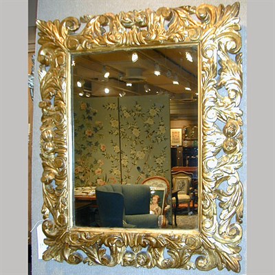 Lot 365 - Baroque Revival Gilt Carved Wood Mirror