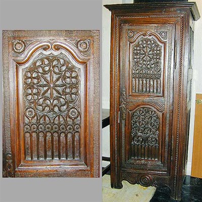 Lot 228 - Provincial Louis XV Oak Armoire 18th Century...