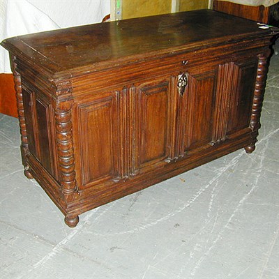 Lot 230 - Continental Baroque Walnut Blanket Chest Early...