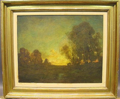 Lot 5 - Robert Crannell Minor, Jr. 1840-1904 SUNSET ON...