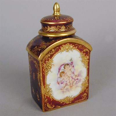 Lot 871 - Dresden Porcelain Tea Caddy