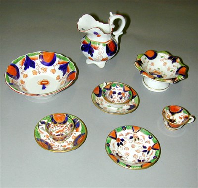 Lot 873 - Group of Nine English Imari Style Porcelain...