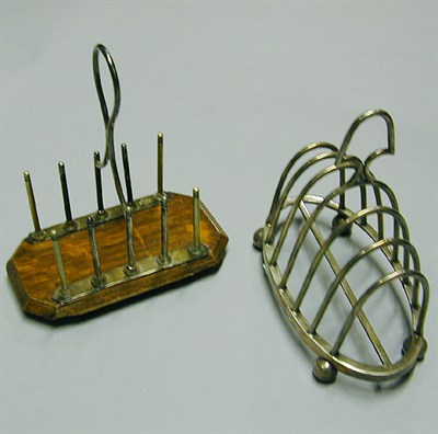 Lot 883 - Two English Silver Plated Toast Racks