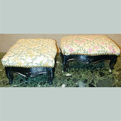 Lot 310 - Pair of Louis XV Style Needlepoint Upholstered...