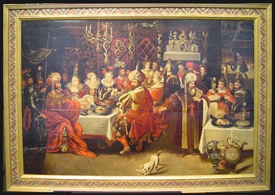 Lot 120 - Follower of Frans Francken BELSHAZAARS FEAST...