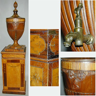 Lot 344 - Regency Style Satinwood and Mahogany Wine...