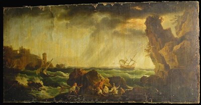 Lot 100 - Circle of Claude Joseph Vernet SHIPWRECK WITH...