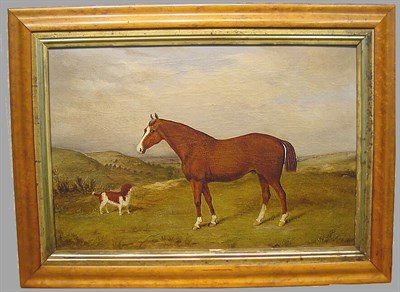 Lot 8 - British School 19th Century HORSE AND DOG IN A...