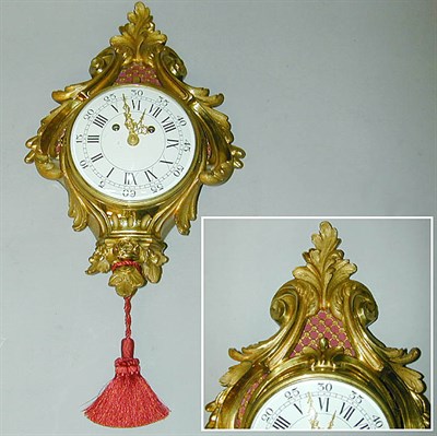 Lot 416 - Louis XV Style Gilt-Bronze Cartel Clock The...