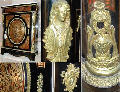 Lot 653 - Napoleon III Boulle Style Side Cabinet Of...