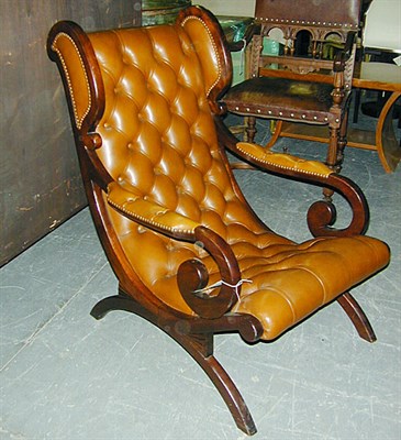 Lot 535 - Victorian Mahogany Armchair With scrolling...