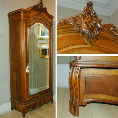 Lot 574 - Victorian Rococo Style Walnut Armoire The...