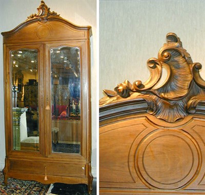 Lot 550 - Louis XV Style Carved Walnut Armoire The...