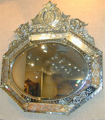 Lot 390 - Venetian Mirror Framed Mirror Of octagonal...