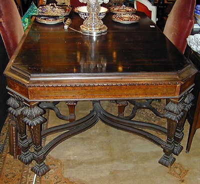 Lot 471 - Baroque Style Walnut Dining Table Including...