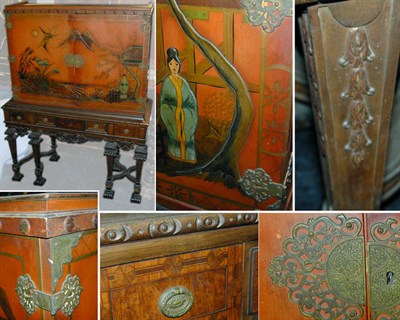Lot 455 - Baroque Style Lacquer Cabinet on Stand The...