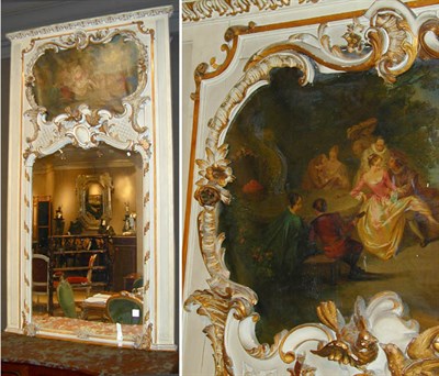 Lot 273 - Louis XV Style Painted and Gilt Carved Wood...