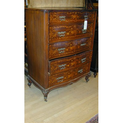 Lot 581 - Rococo Style Fruitwood Commode Of serpentine...