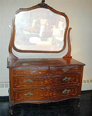 Lot 560 - Rococo Style Mahogany Commode Of serpentine...