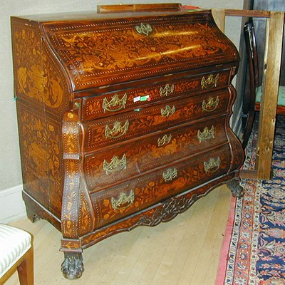 Lot 462 - Neoclassical Style Dutch Marquetry Inlaid...