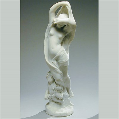 Lot 522 - Marble Group of Venus and Cupid Signed Moreau....