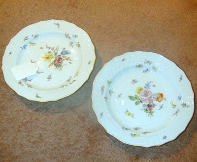 Lot 888 - Pair of Meissen Floral Decorated Porcelain Plates