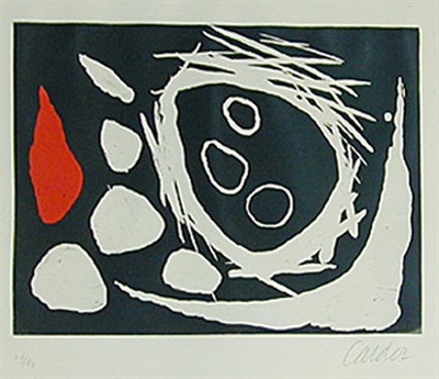 Lot 186 - Alexander Calder [EGGS IN NEST] Color aquatint,...
