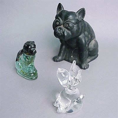 Lot 20 - Group of Three Molded Glass Figures of...
