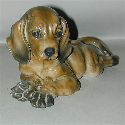 Lot 13 - Rosenthal Porcelain Figure of a Dachshund...