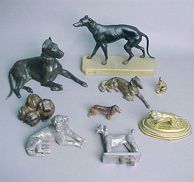 Lot 17 - Group of Nine Cast Metal Figures Each...