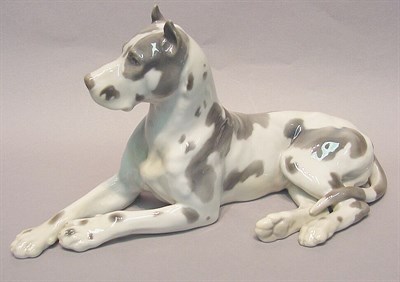 Lot 10 - Porcelain Figure of a Great Dane Length 11...