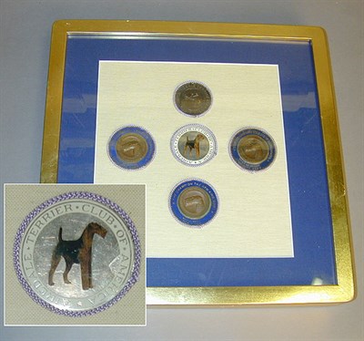 Lot 57 - Group of Four Framed Bronze Kennel Club...